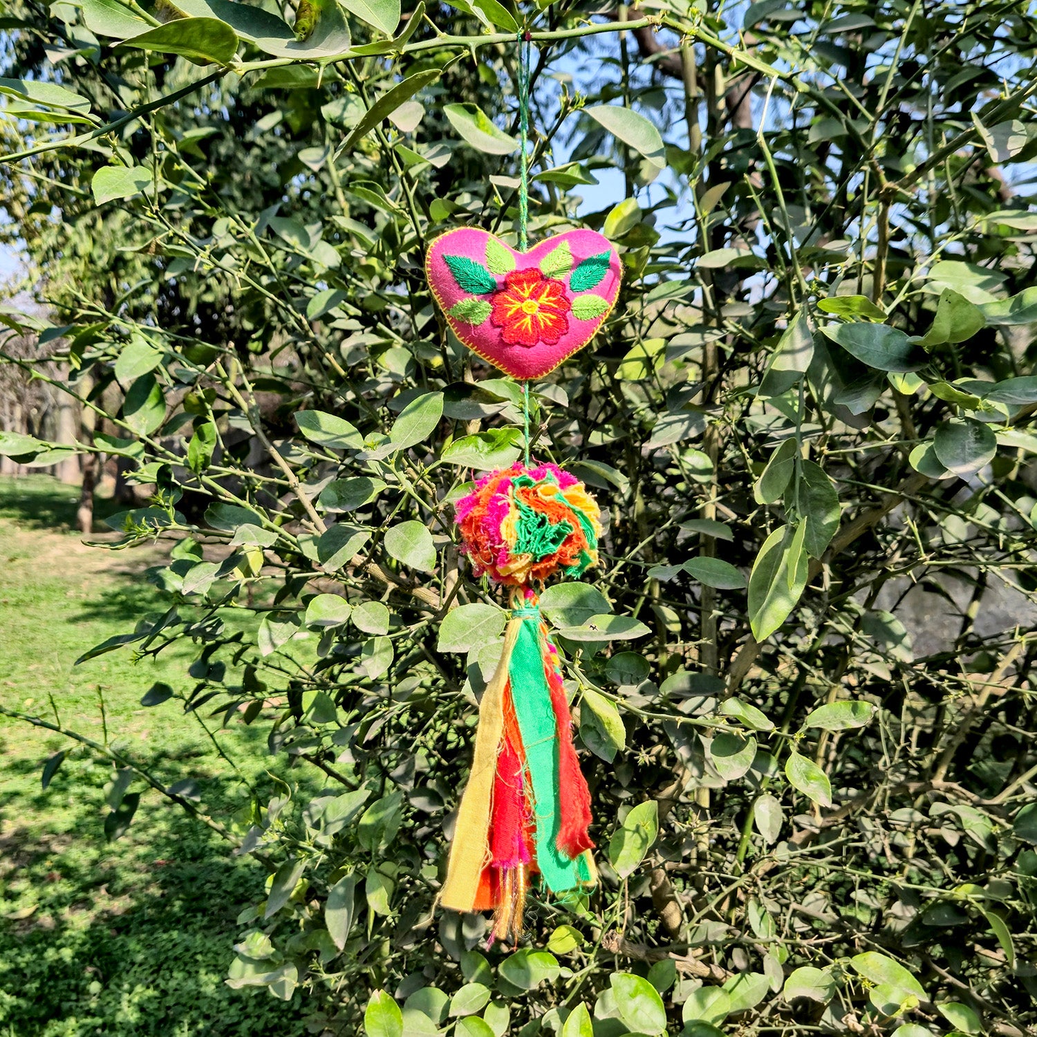 Mom Heart Handmade Ornament by Afghan Refugees