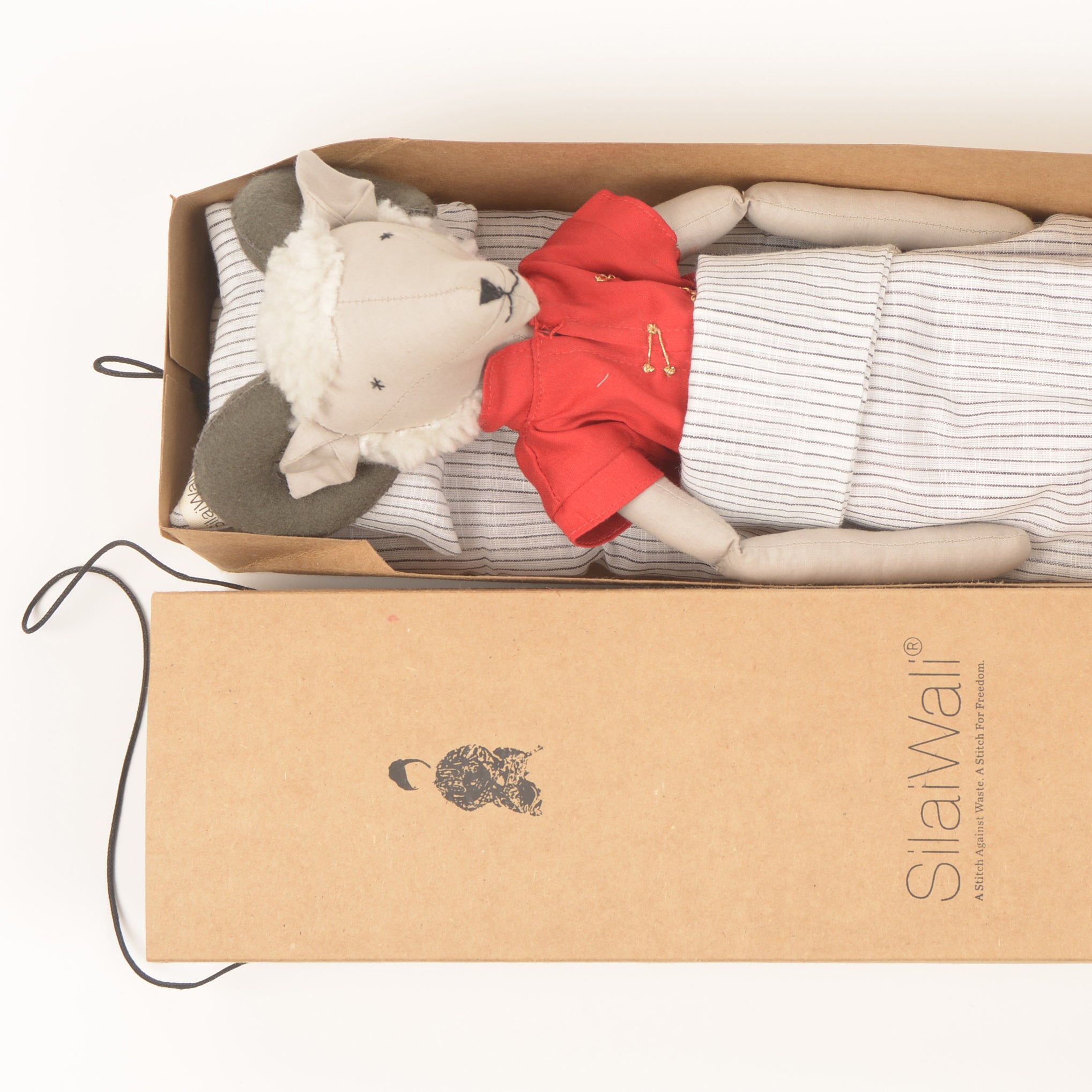 Hipi the Ram — Upcycled Plush Animal