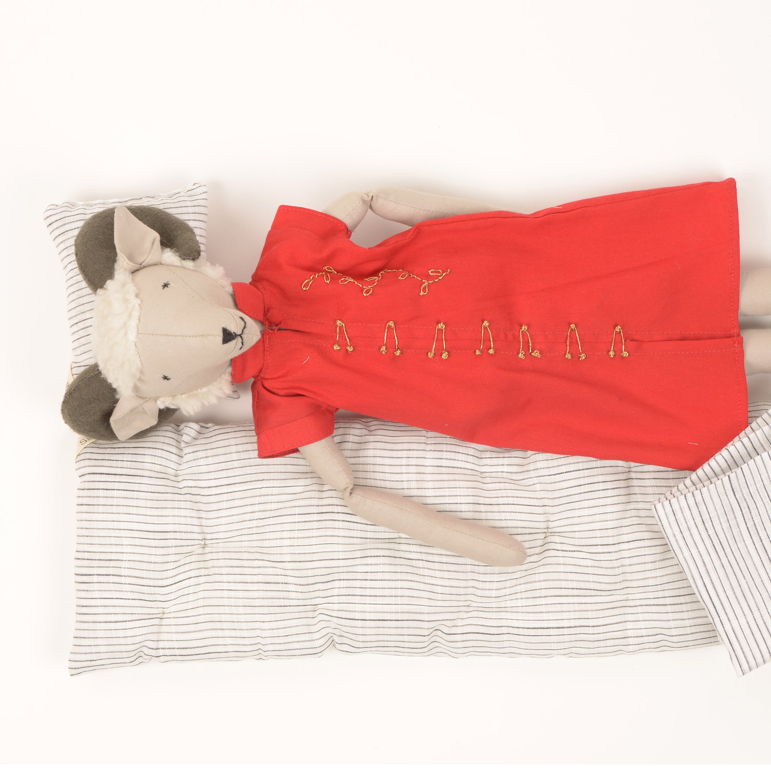 Hipi the Ram — Upcycled Plush Animal