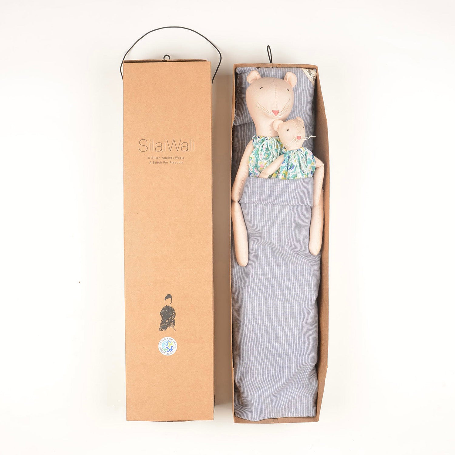 Isla Mouse Mom & Mini — Handcrafted Plush Animals