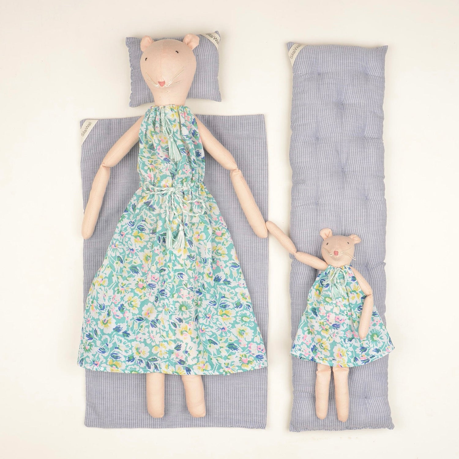 Isla Mouse Mom & Mini — Handcrafted Plush Animals
