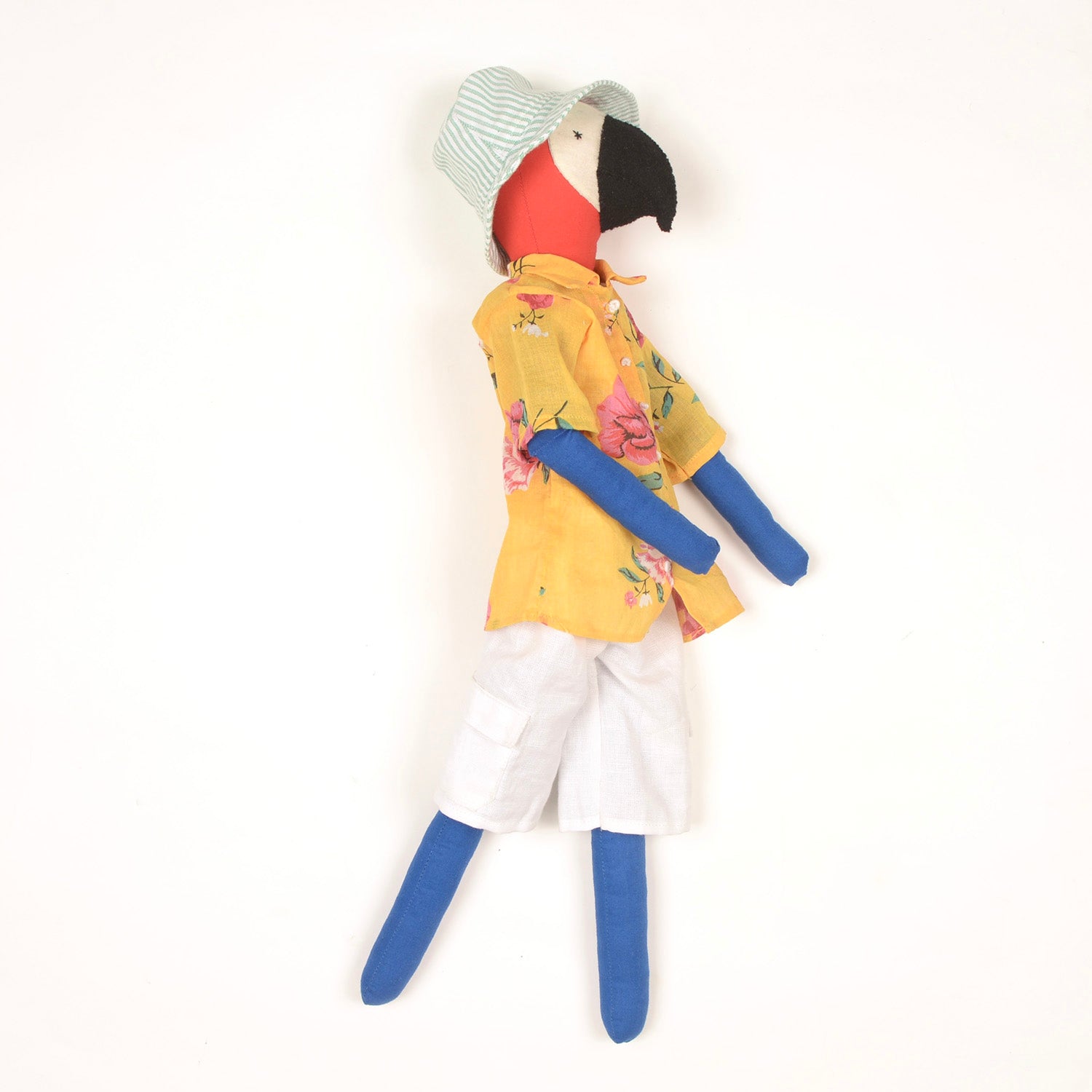 Leo the Parrot — Upcycled Plush Animal
