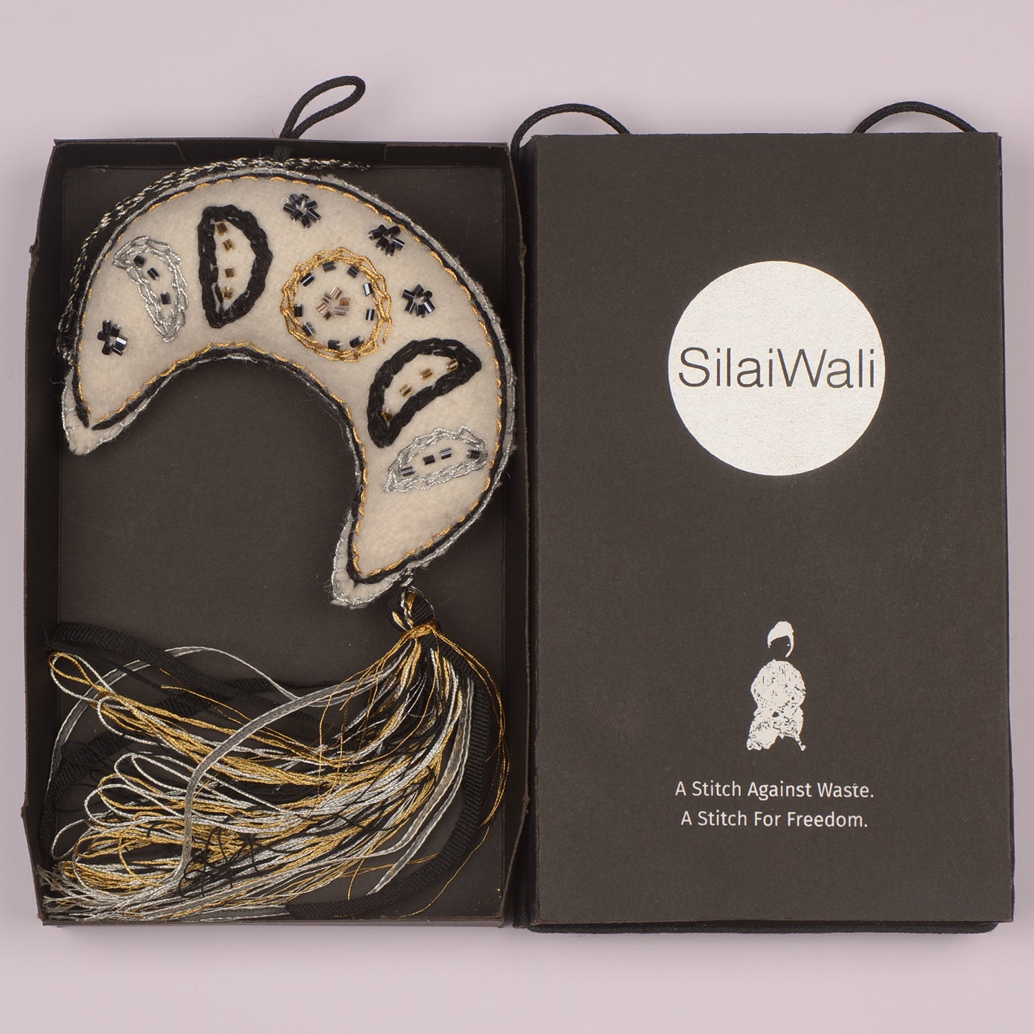 Kalo Moon Handmade Ornament by Afghan Women