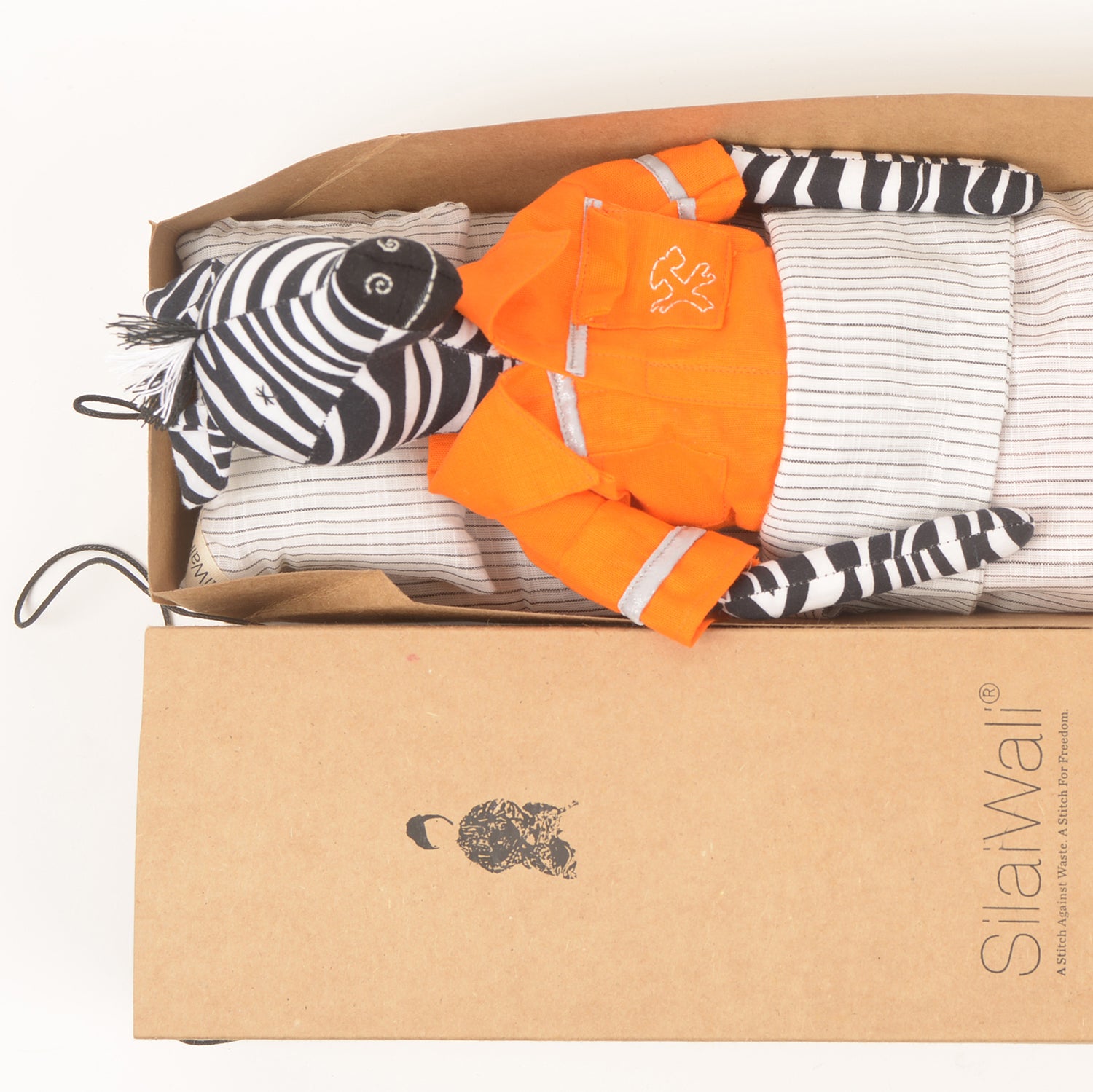 Zuri the Zebra — Upcycled Plush Animal