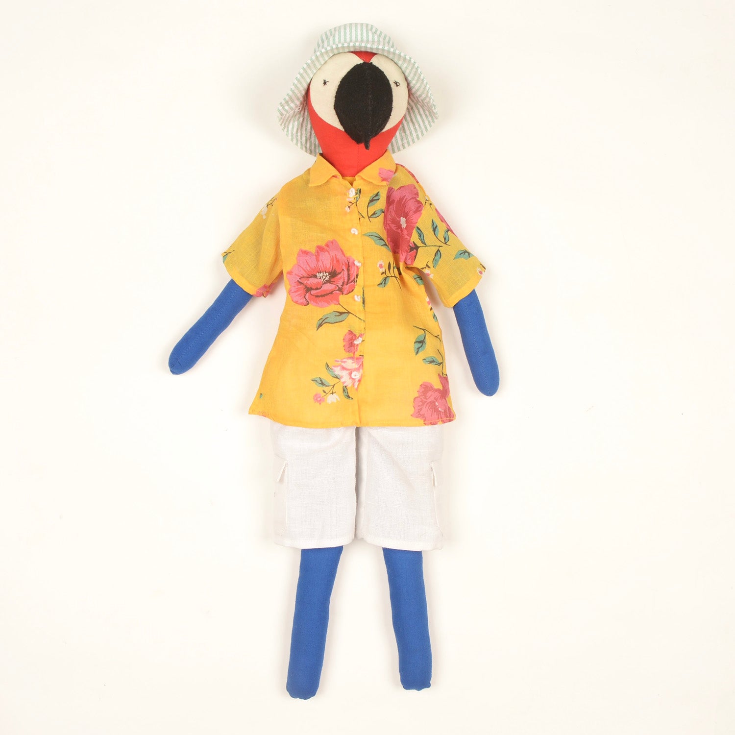 Leo the Parrot — Upcycled Plush Animal