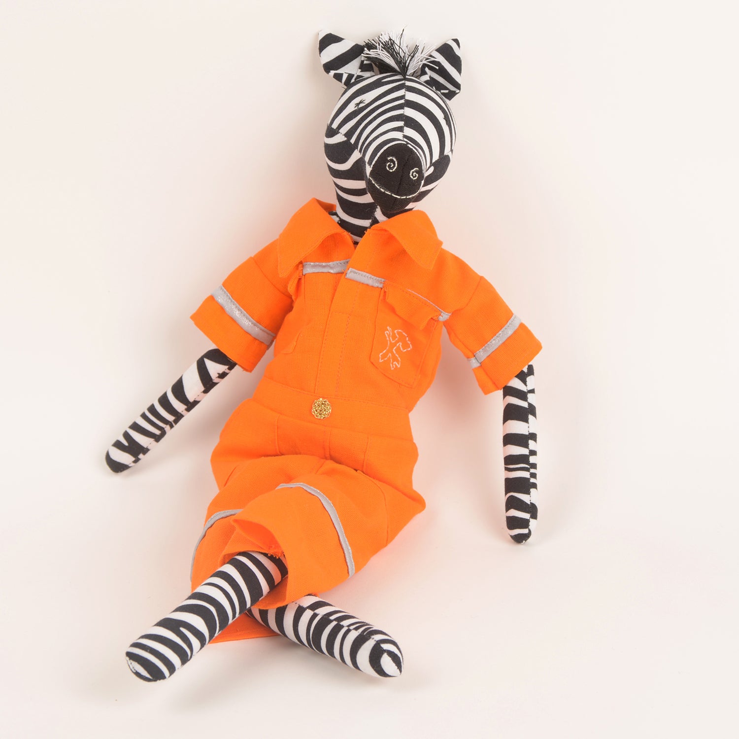 Zuri the Zebra — Upcycled Plush Animal